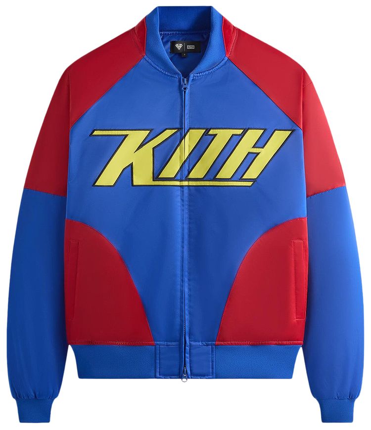 Kith x Superman Satin Bomber Jacket Cyclone