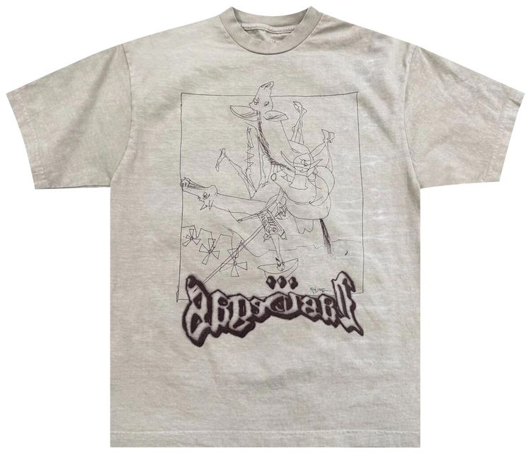 Cactus Jack by Travis Scott x Ralph Seadman Sketch Tee Grey