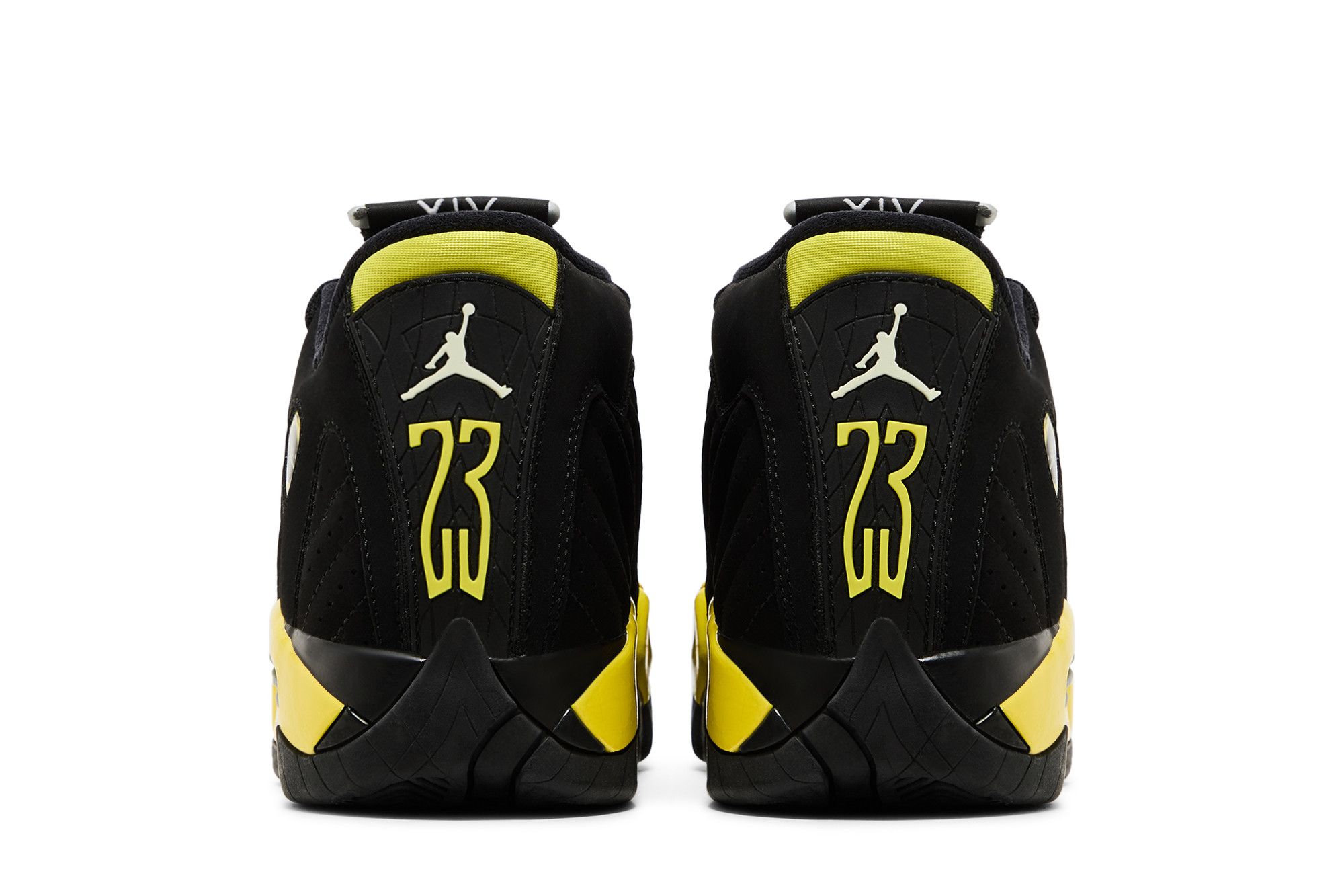 シューズ(男性用) NIKE AIR JORDAN 14 RETRO THUNDER Air Jordan 14 Retro Thunder Black Yellow Athletic Shoes Size 8.5