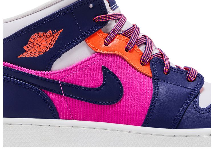 Air Jordan 1 Mid GS Regency Purple Fire Pink