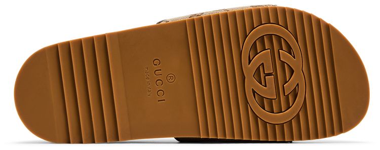 Gucci GG Canvas Slide Sandal Beige Monogram
