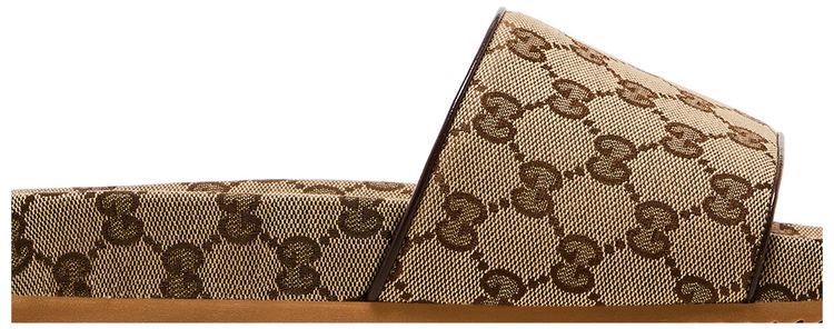 Gucci GG Canvas Slide Sandal Beige Monogram