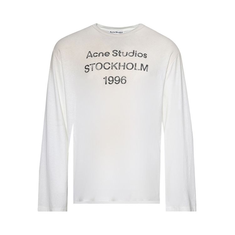 Acne Studios Logo Long Sleeve Tee Dusty White