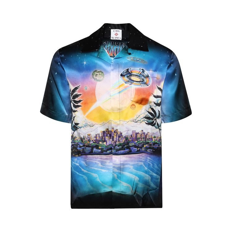 Casablanca Le Vase Brise Silk Shirt White