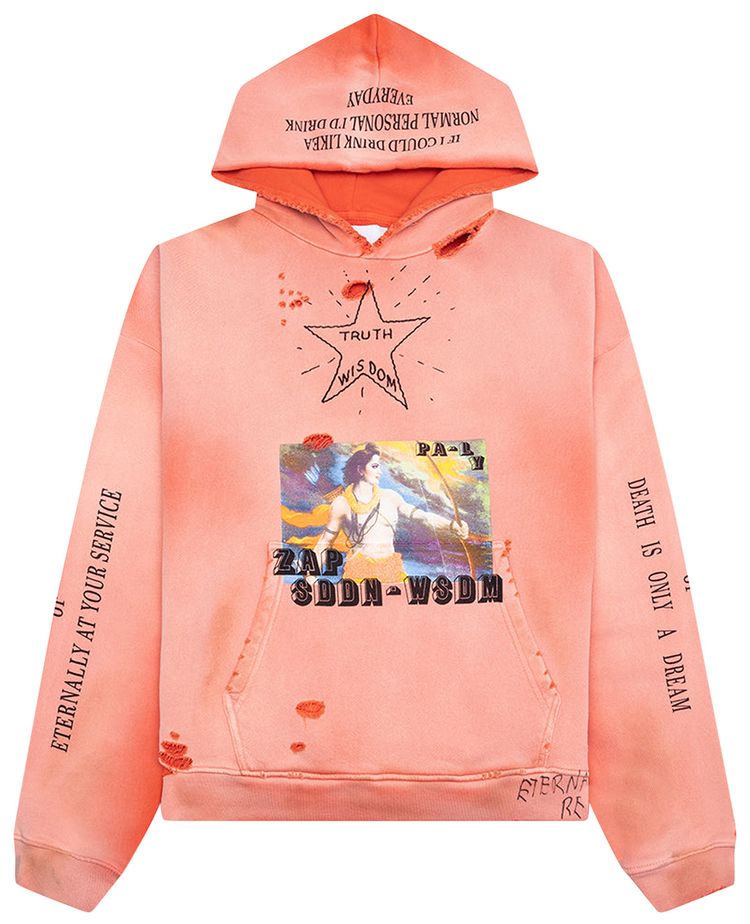 Paly Hollywood Sddn Wsdm Hooded Sweatshirt Orange