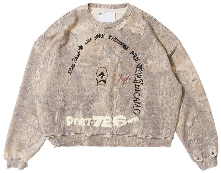Paly Hollywood Emotional Pain Crewneck Camo