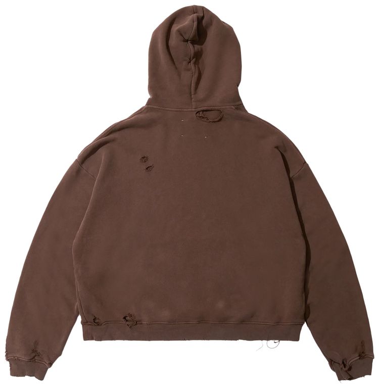 Paly Hollywood Blank Hooded Sweatshirt Brown