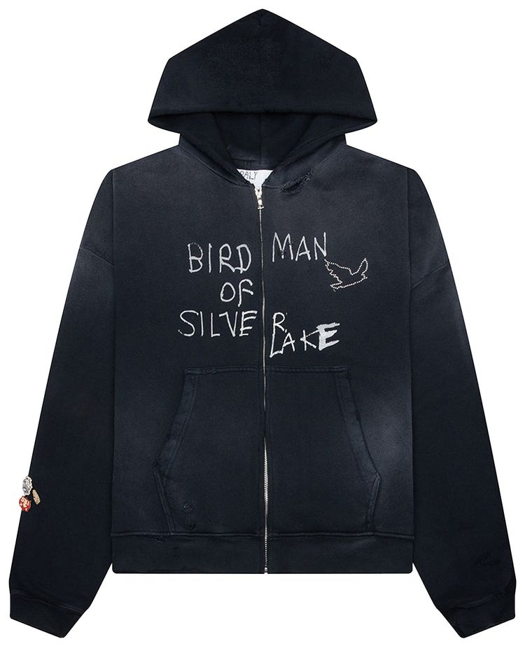 Paly Hollywood Birdman Of Silver Lake Hooded Sweatshirt Vintage Black