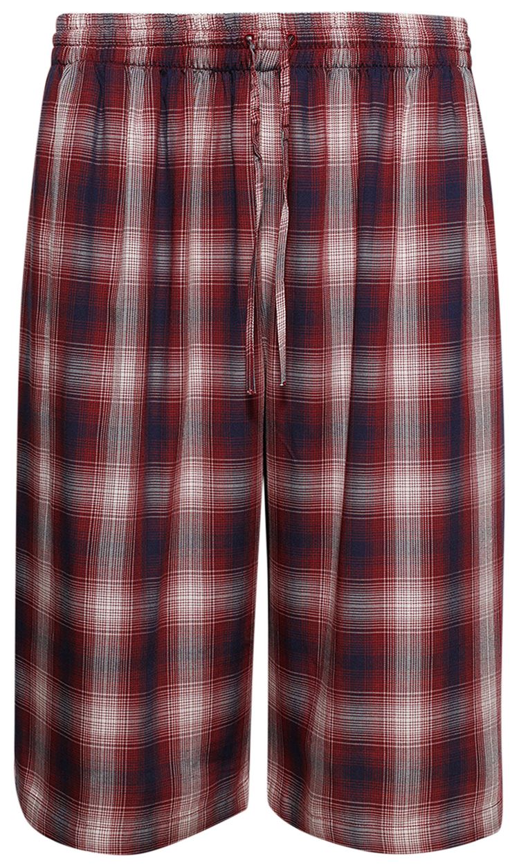 Acne Studios Check Shorts RedBlue