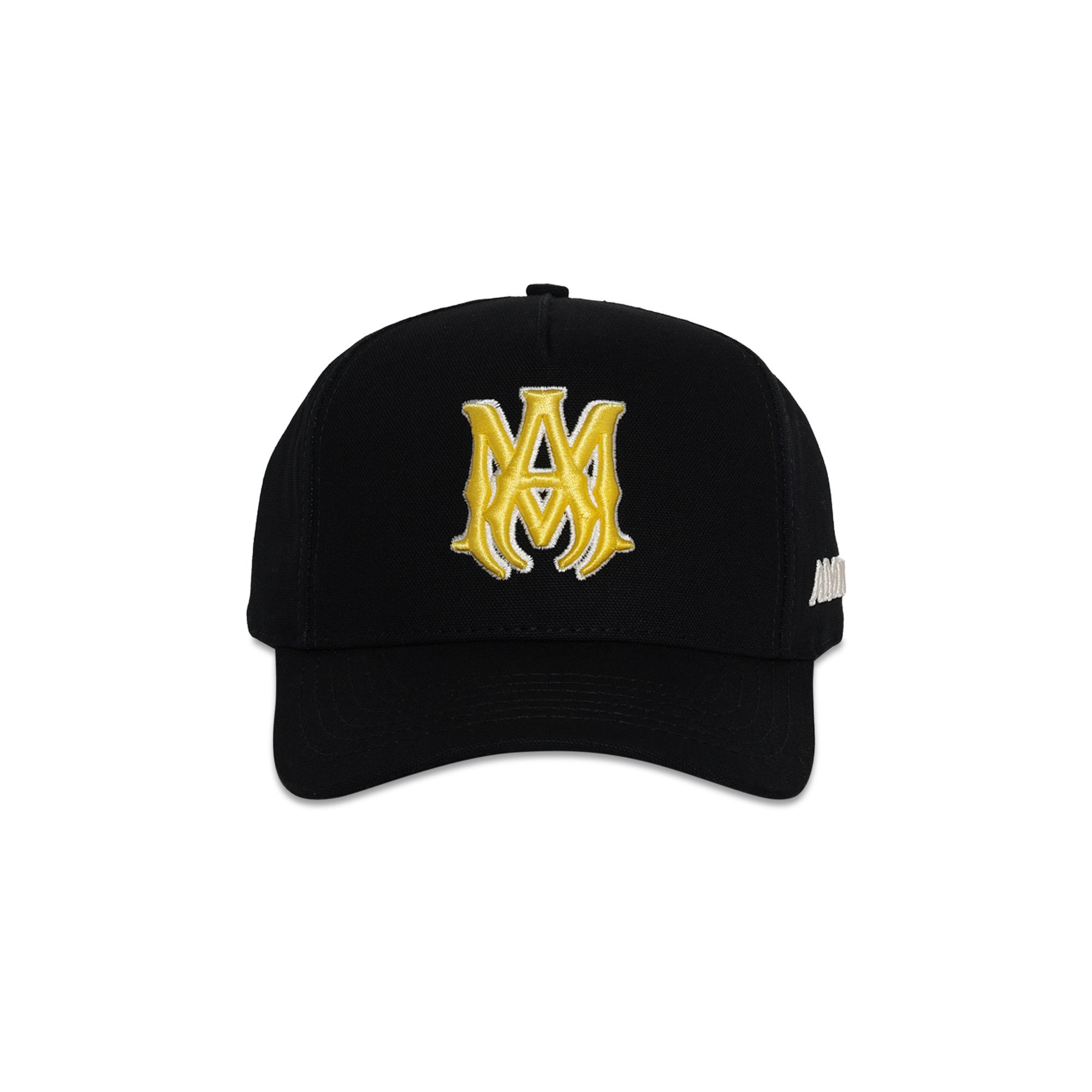 Buy Amiri MA Outline Canvas Hat 'Black/Yellow' - AMHACP1060 BKYW