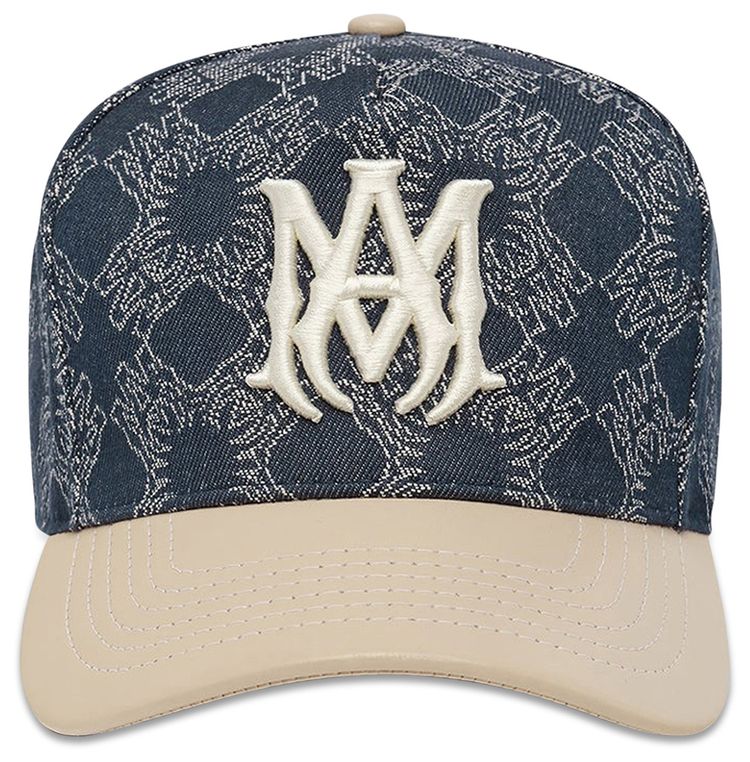 Amiri MA Leather Brim Denim Hat Indigo