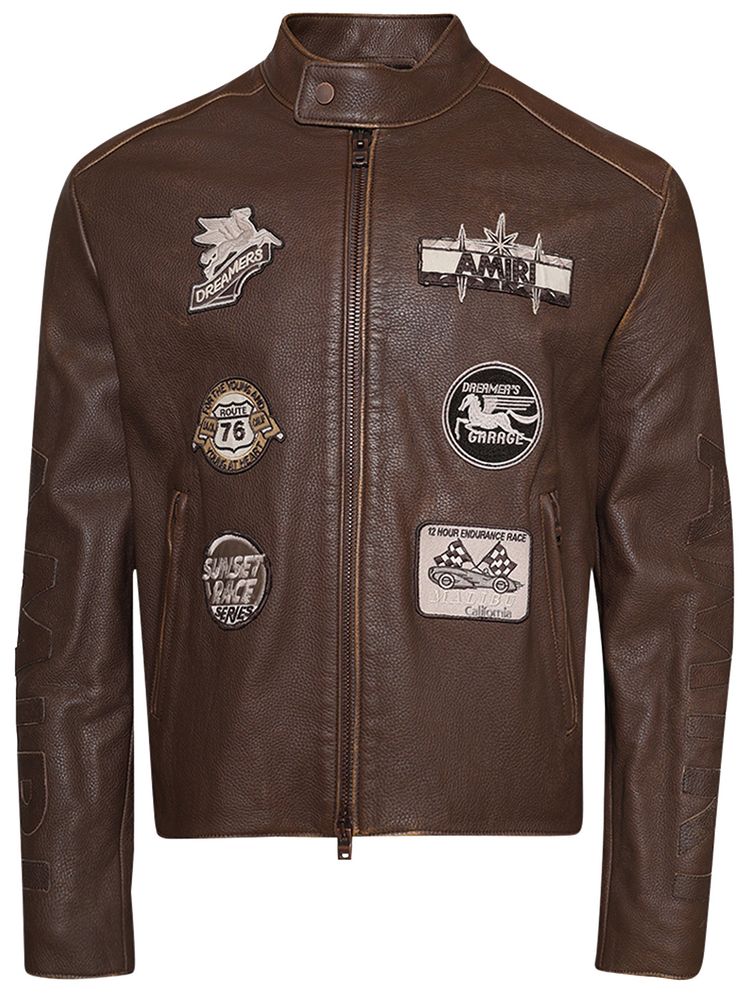 Amiri Patch Racer Jacket Walnut Brown