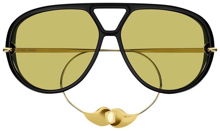 Bottega Veneta Drop Aviator Sunglasses Black