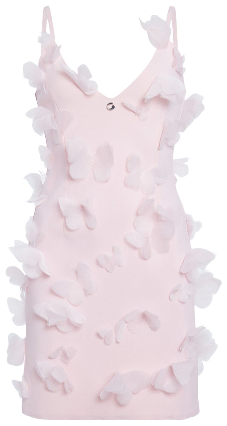 Coperni Scuba Butterfly Slip Dress Pink