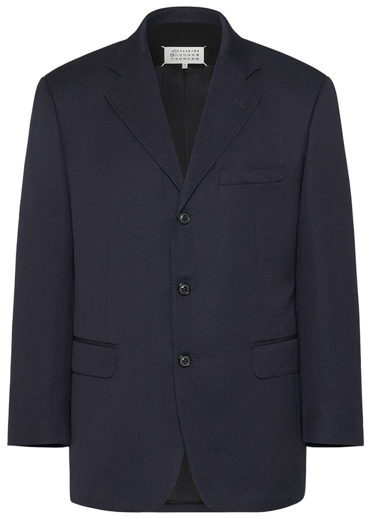 Maison Margiela Single Breasted Blazer Blue