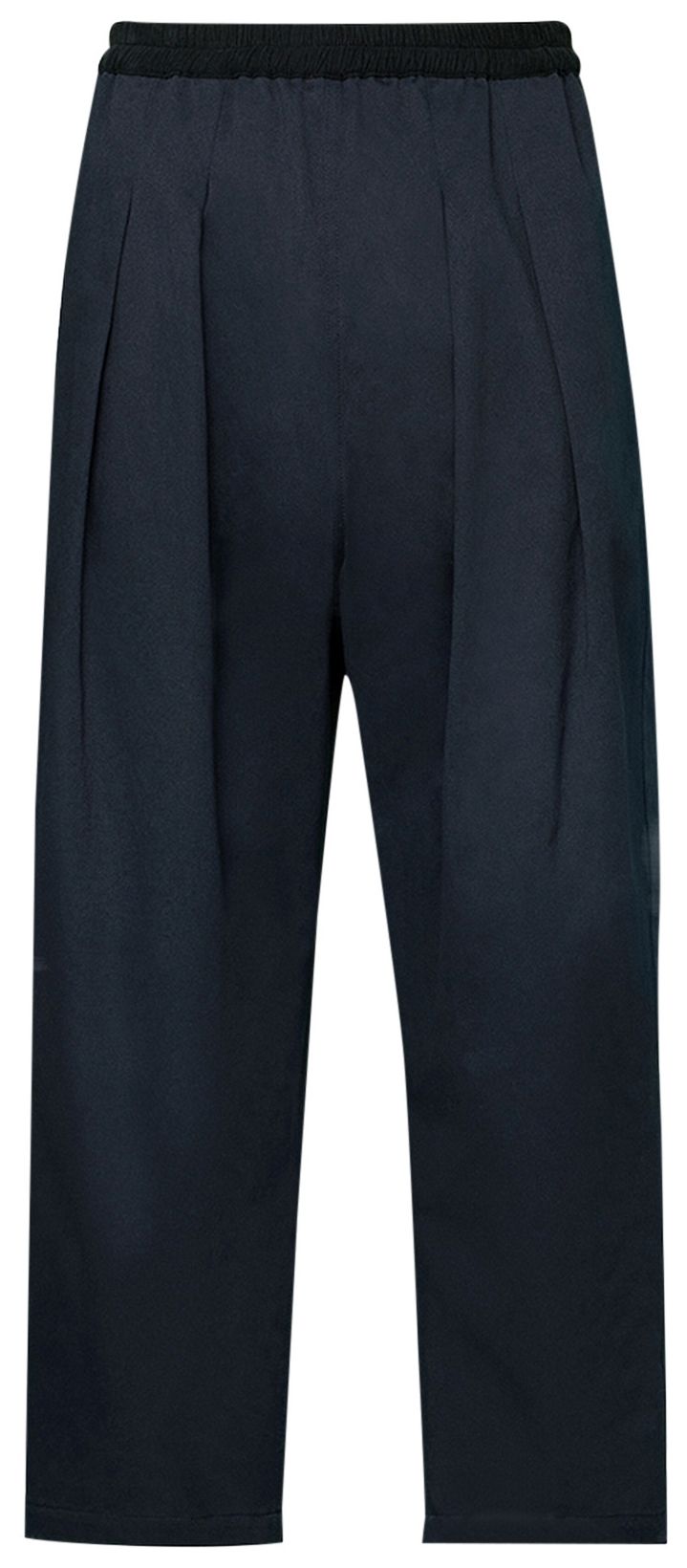 Maison Margiela Pleated Loose Fit Cropped Pants Dark Blue