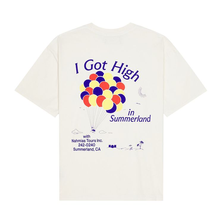 Nahmias High In Summerland Boxy T Shirt Egg White