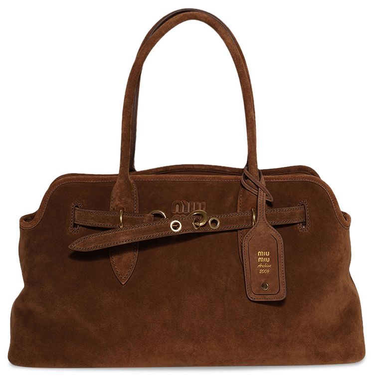 Miu Miu Aventure Suede Bag Oak