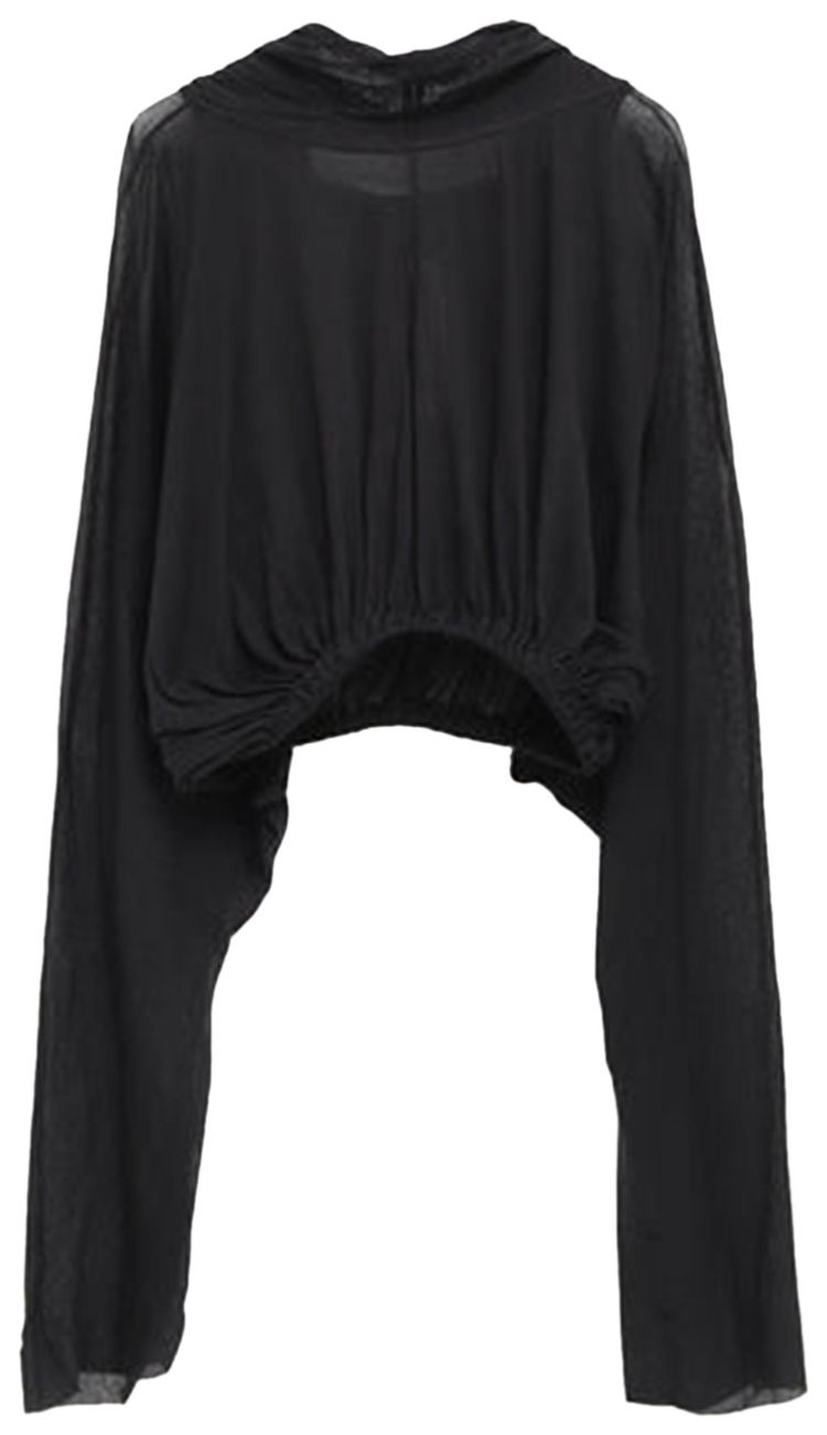 Rick Owens Cropped Hooded Tunic Dust