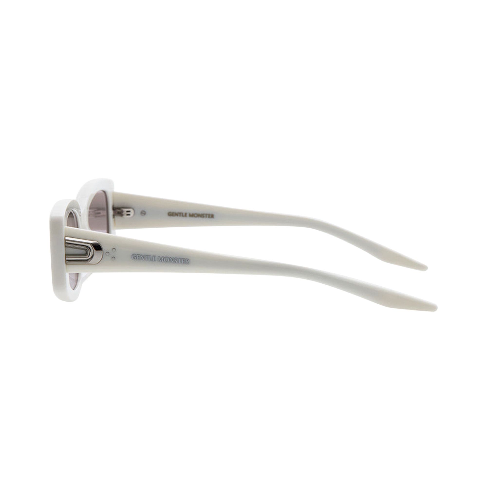 Buy Gentle Monster Ash W2 Sunglasses 'White' - ASH W2 WHIT | GOAT