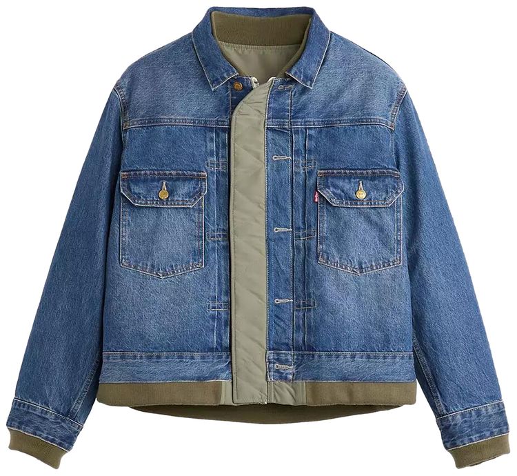 Levis x Sacai Denim x Nylon Twill Reversible Blouson White