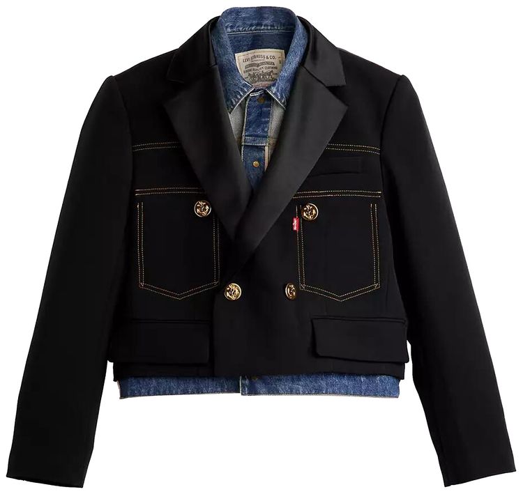 Levis x Sacai Denim x Metelasse Twill Jacket Black