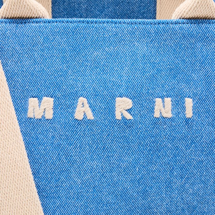 Marni Light Washed Denim Basket Ocean
