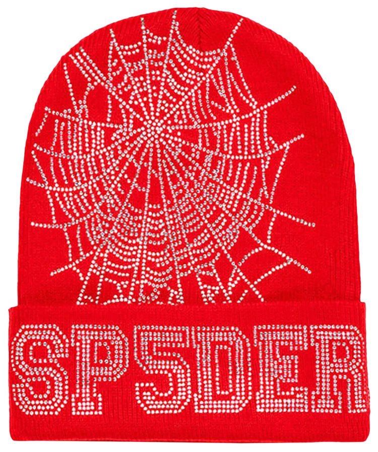 Sp5der Web Beanie Red