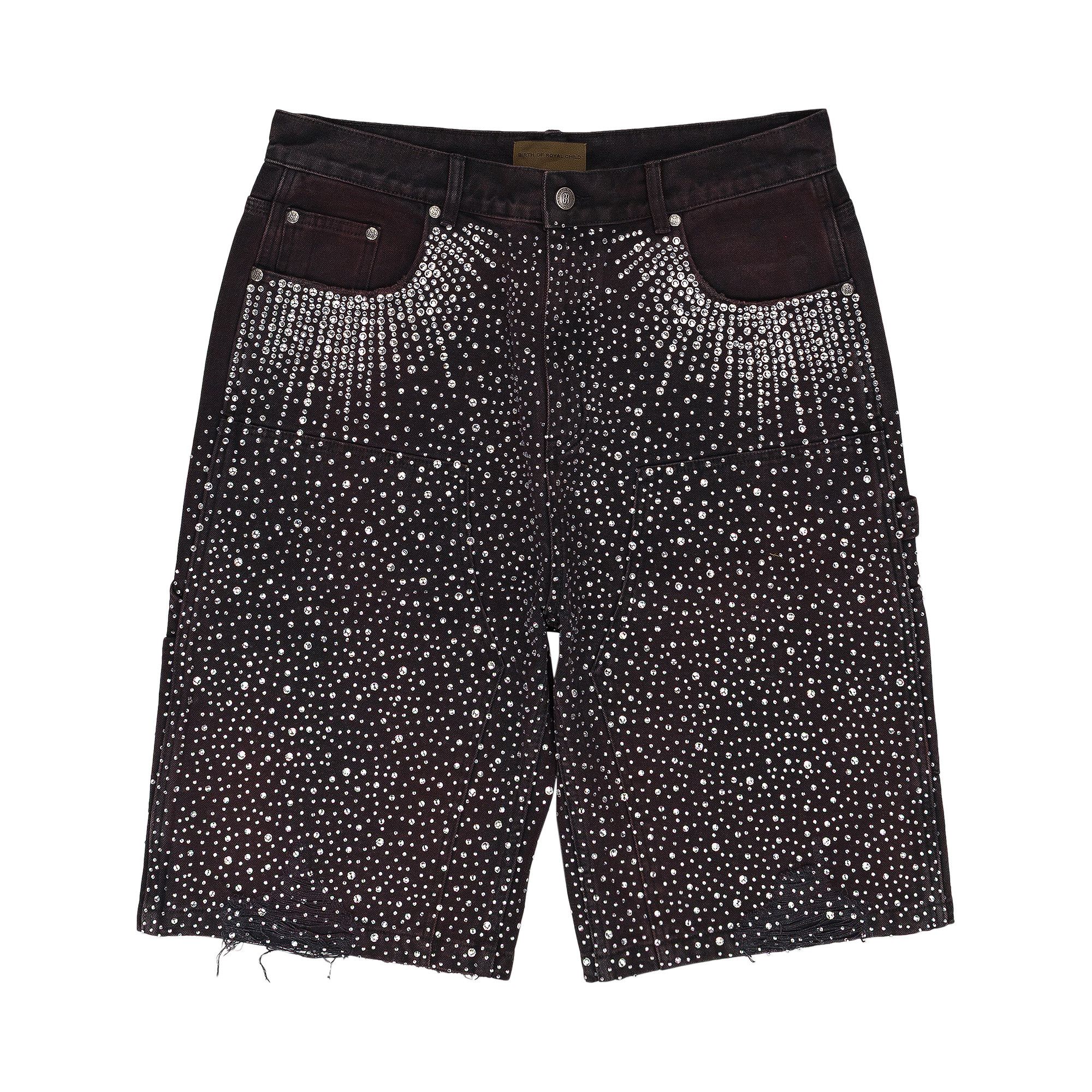 Buy Birth Of Royal Child Redial Diamond Jorts 'Black