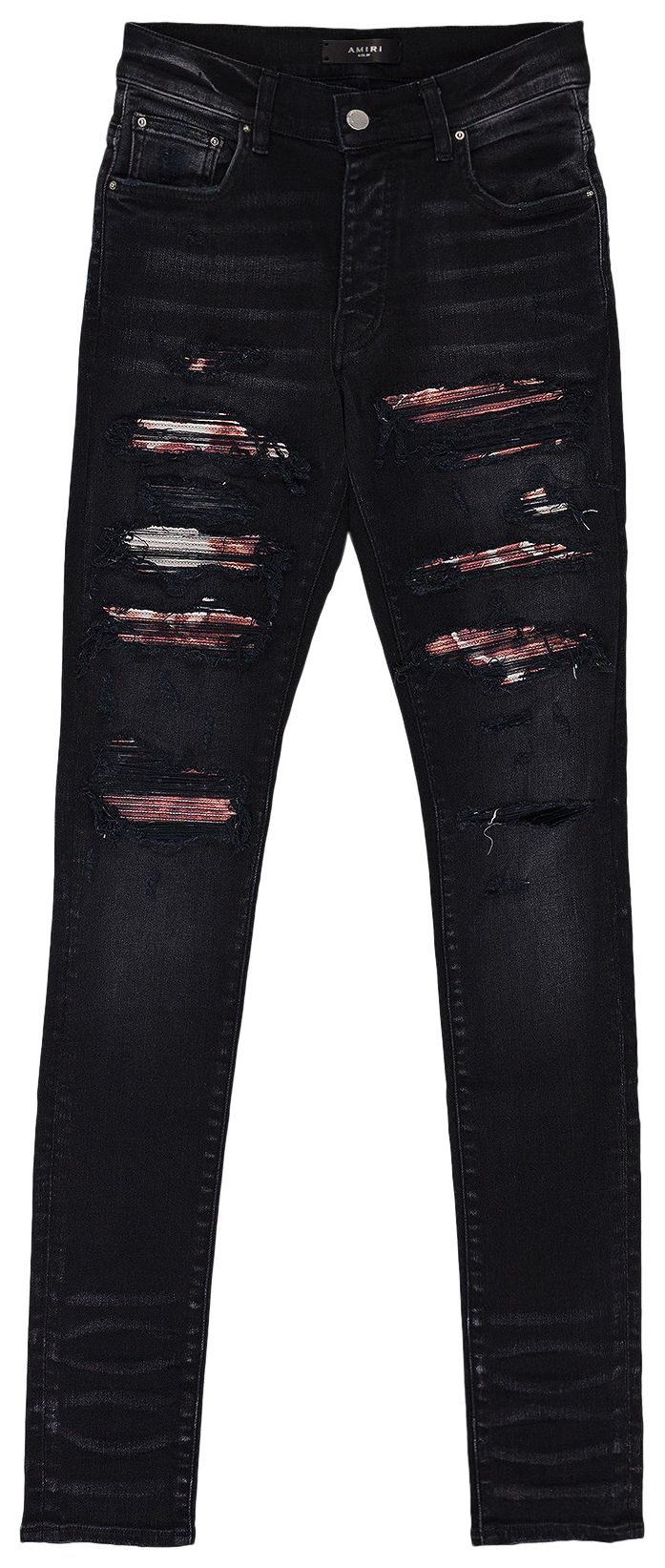 Amiri Tie Dye Bandana Thrasher Jeans Aged Black