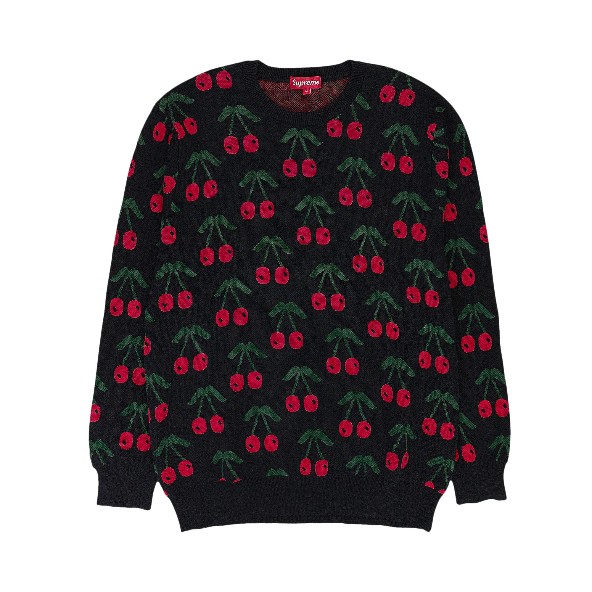 Supreme(シュプリーム) チェリー ニット セーター Buy Supreme Cherry Crewneck 'Black' - 00052 10004SCCB BLAC | GOAT