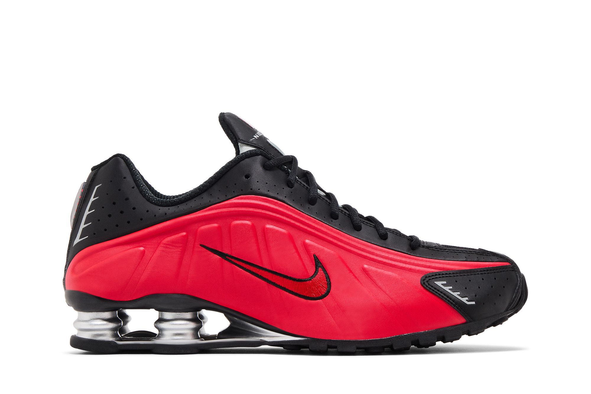 公式正規品!★NIKE SHOX R4 PLATINUTINT UNIVERSITY RED BLACK Nike Shox R4 Platinum Tint University Red Black 2019 FW 19