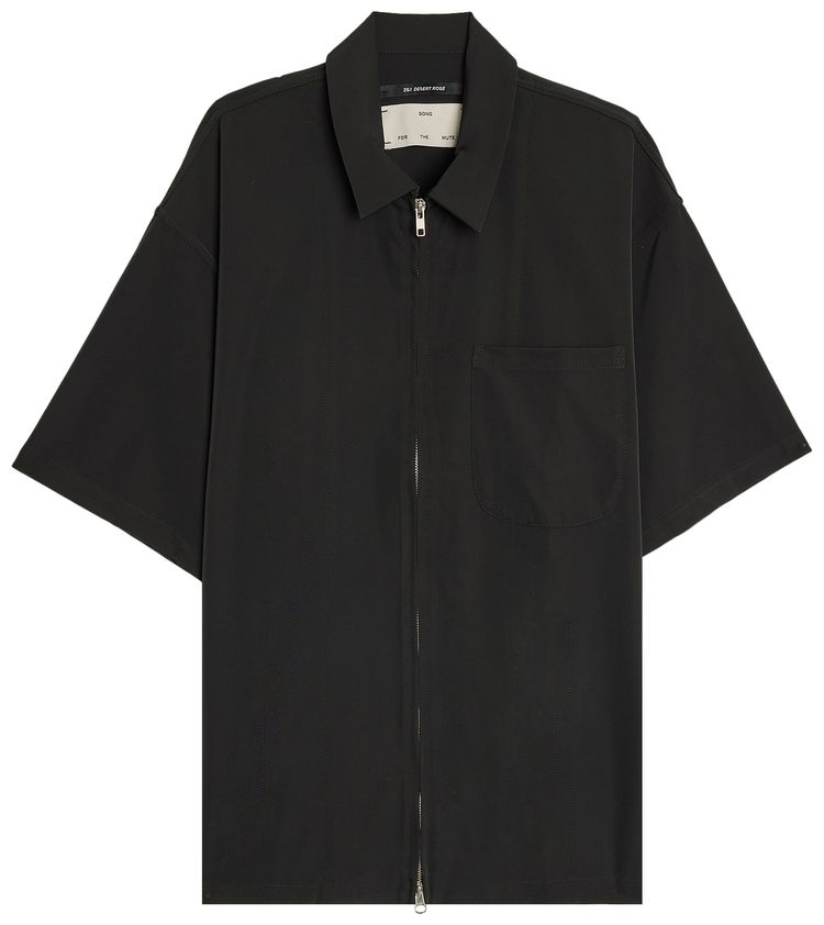 Song for the Mute Poly Tech Zip Up Gym Shirt Black