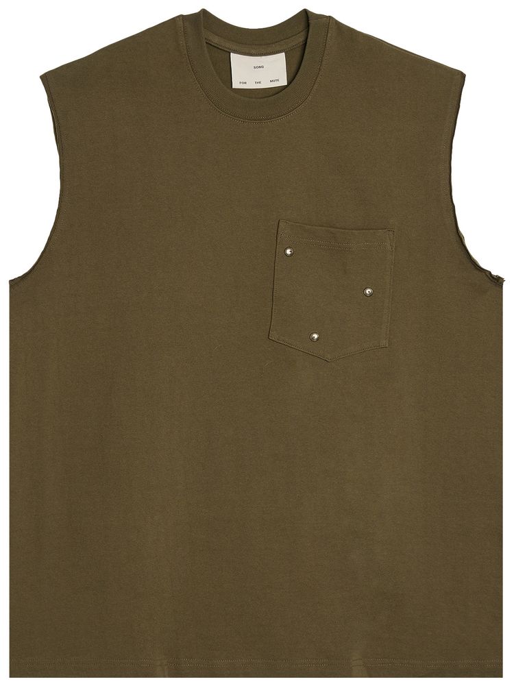 Song for the Mute Arabesque Sleeveless Tee Army