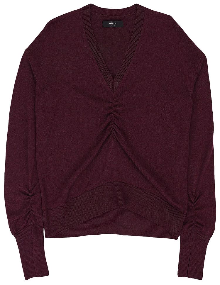 Amiri V Neck Sweater Maroon