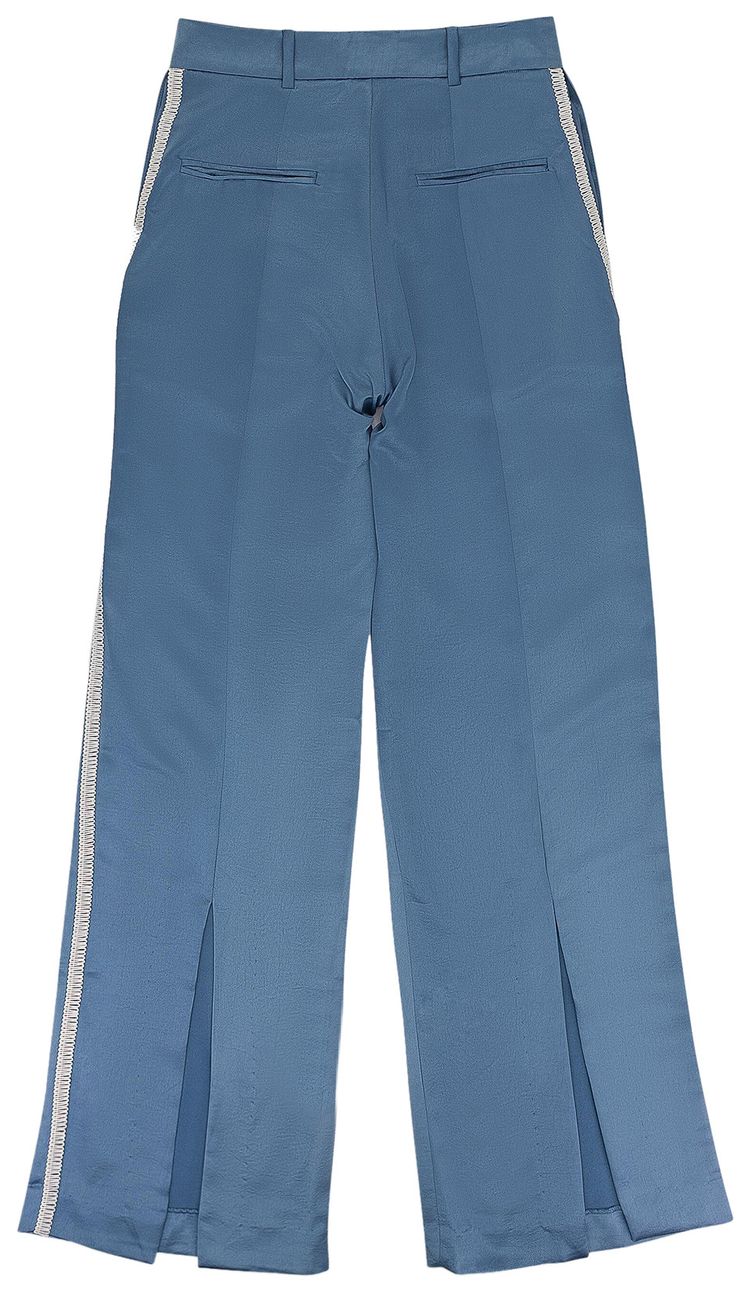 Rhude Back Slit W Trim Straight Pants BlueWhite