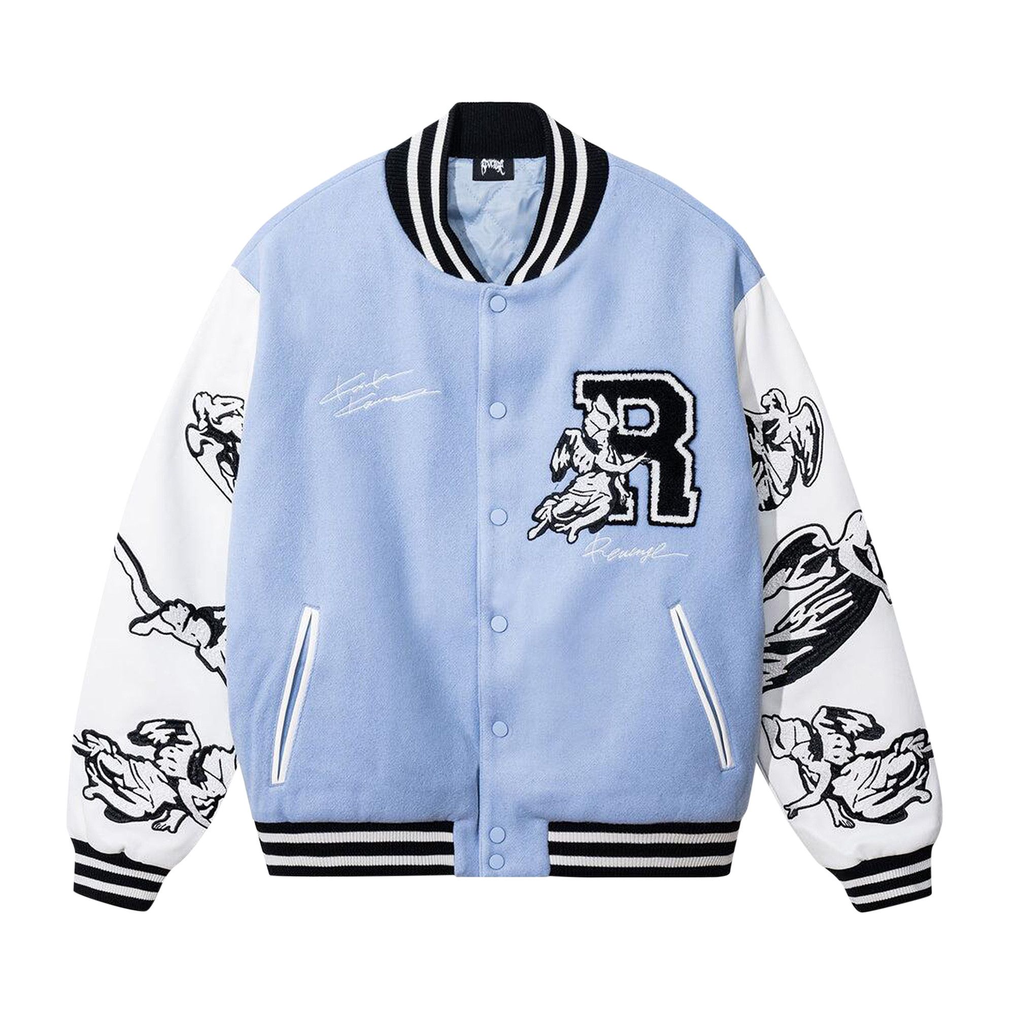 アウターリミッツ Buy Revenge x Kosuke Kawamura Embroidered Varsity Jacket 'Black