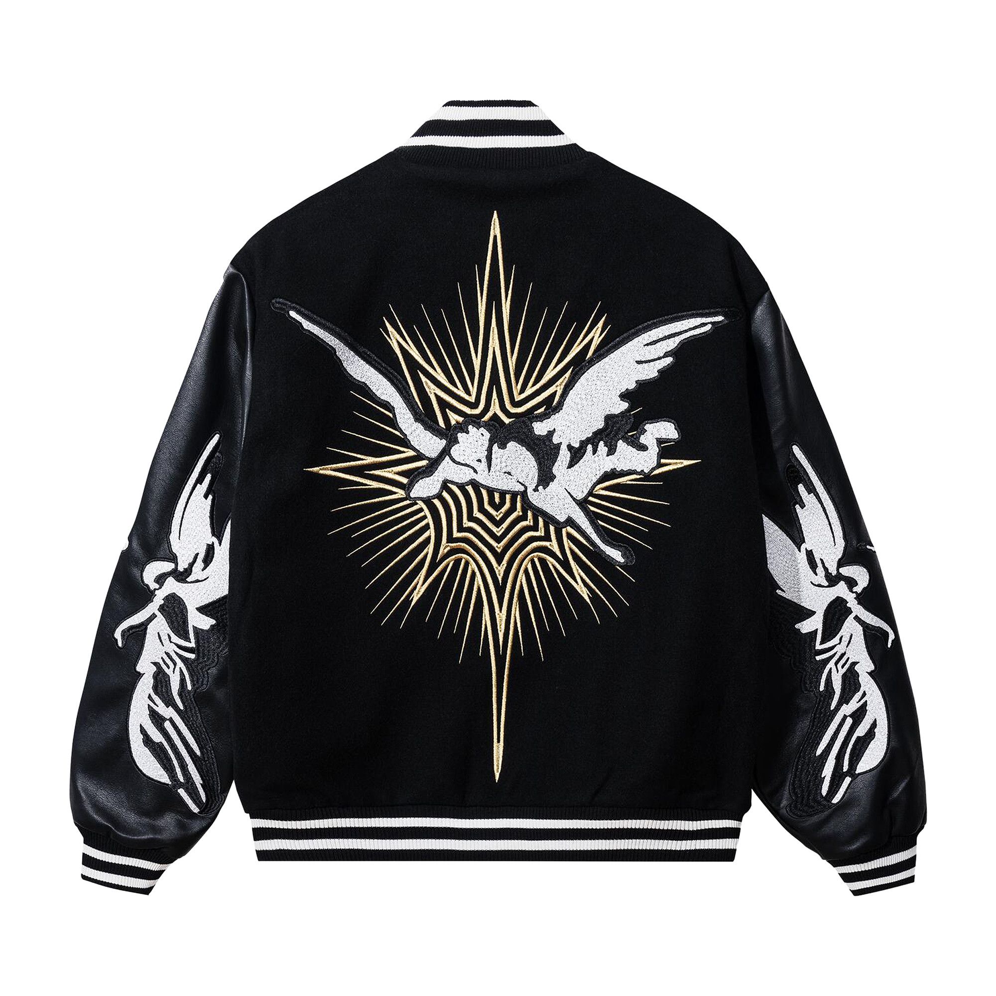 Buy Revenge x Kosuke Kawamura Embroidered Varsity Jacket 'Black