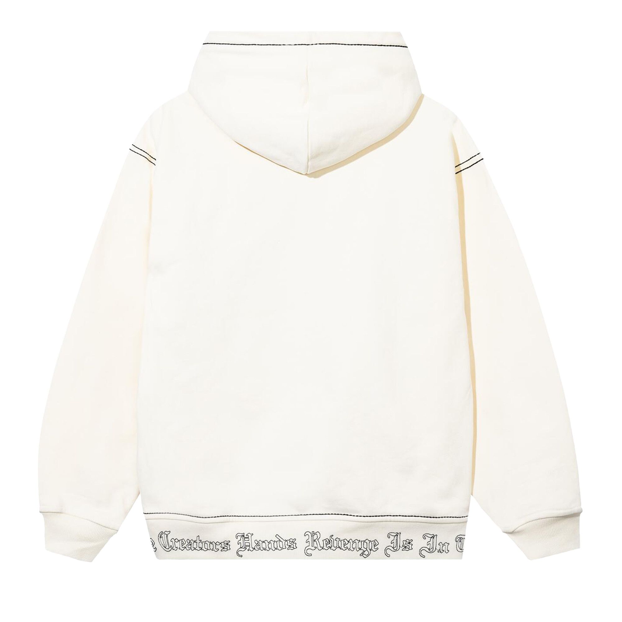 Buy Revenge Contrast Embroidered Zip Hoodie 'Cream/Blue' - 12017