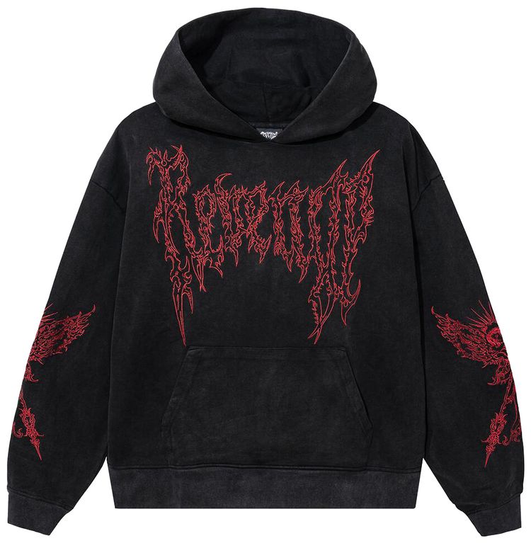 Revenge Renaissance Embroidered Hoodie BlackRed