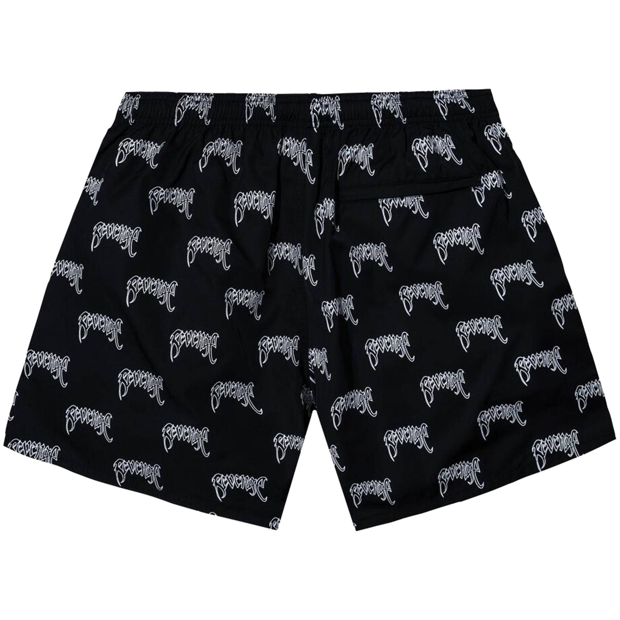 Buy Revenge Allover Arch Logo Water Shorts 'Black' - 12017