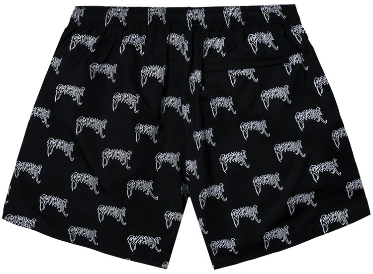 Revenge Allover Arch Logo Water Shorts Black