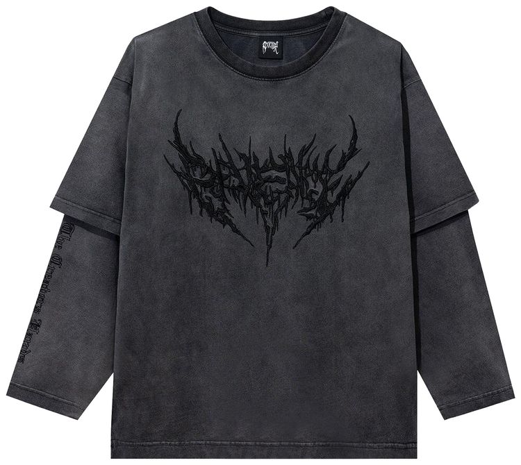 Revenge Metal Double Layer Long Sleeve Vintage Black