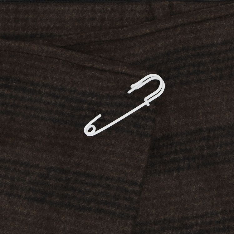 MM6 Maison Margiela Checked Wool Blend Mini Skirt BrownBlack