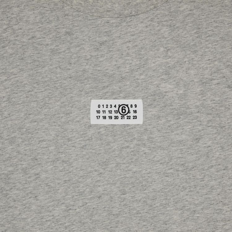MM6 Maison Margiela Jersey Long Sleeve T Shirt Grey Melange
