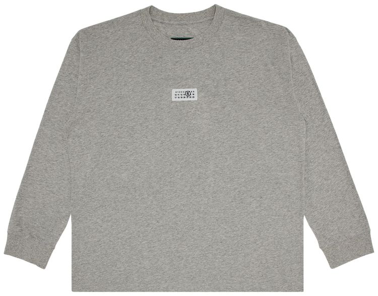MM6 Maison Margiela Jersey Long Sleeve T Shirt Grey Melange