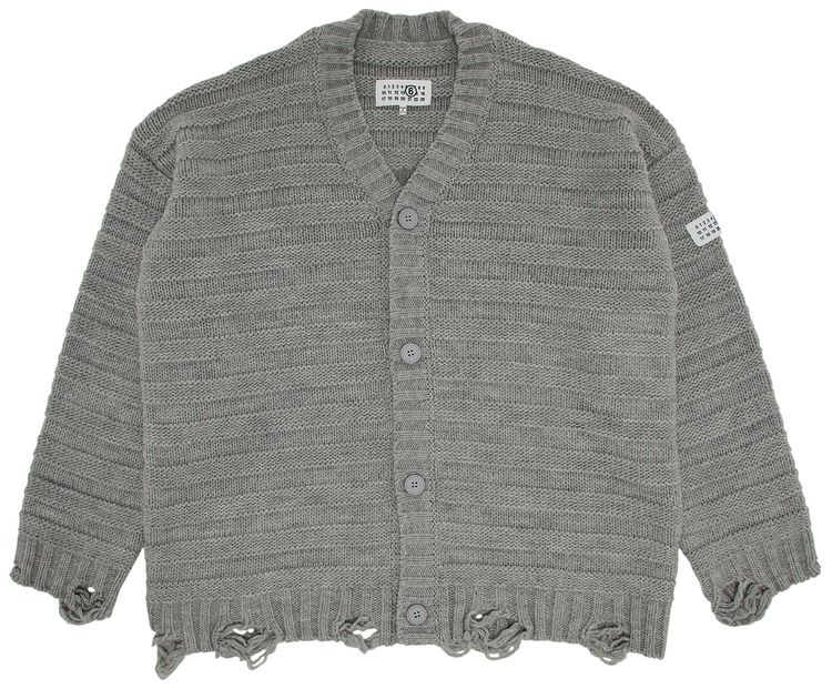 MM6 Maison Margiela Cardigan Light Grey Melange