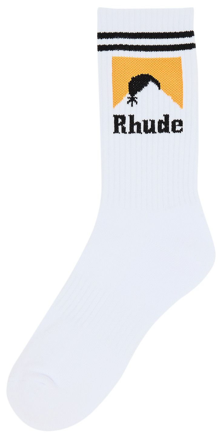 Rhude Striped Moonlight Sock WhiteBlackYellow