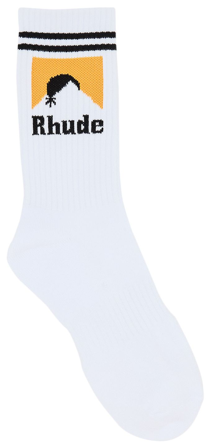 Rhude Striped Moonlight Sock WhiteBlackYellow