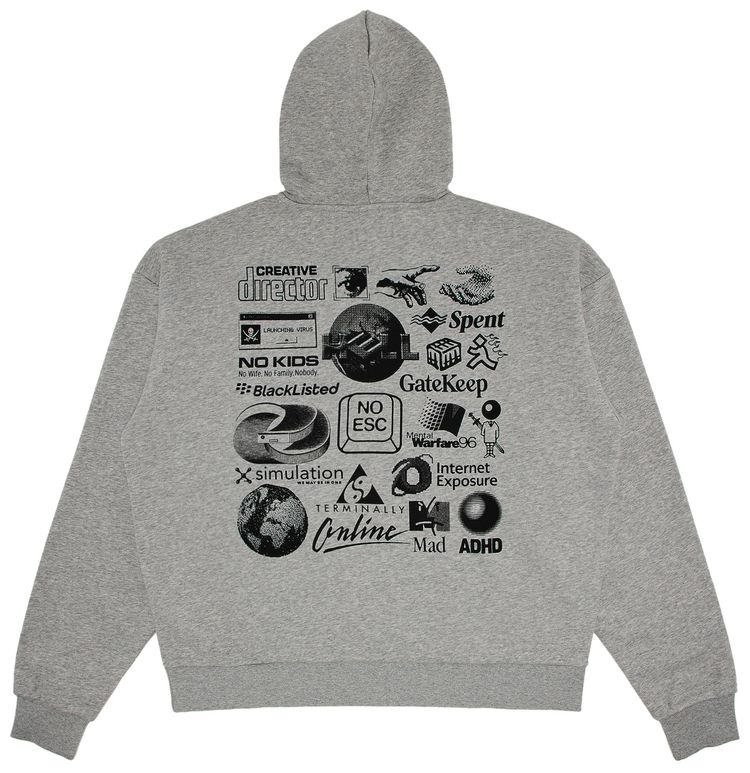 Market Terminally Online Hoodie Heather Grey